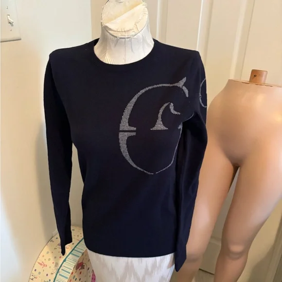 Vestrum Navy Sweater withLogo XXS $250 NWT